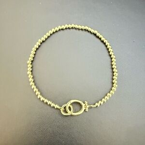 New Brook & York Avery gold metal beaded bracelet